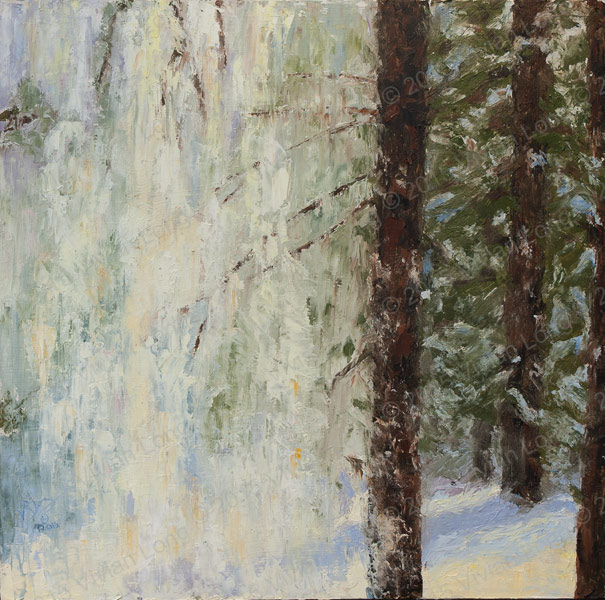 Image of painting entitled: Snow Falling from Trees No7