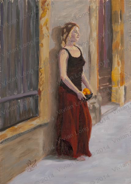 Image of painting entitled: Girl With Oranges