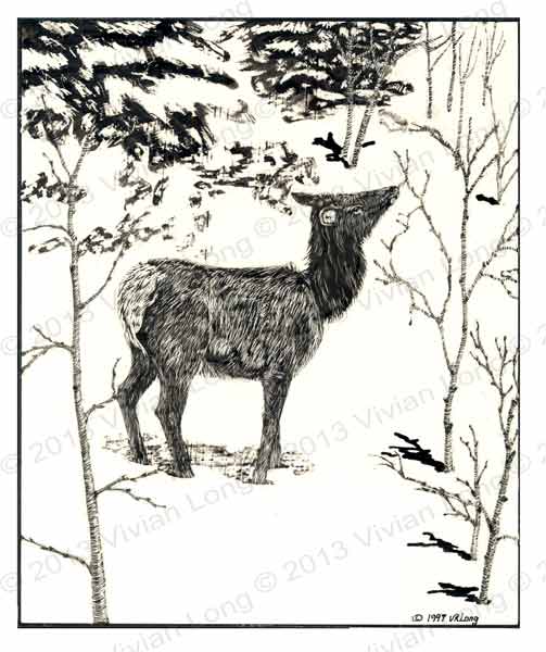 Image of painting entitled: Elk
