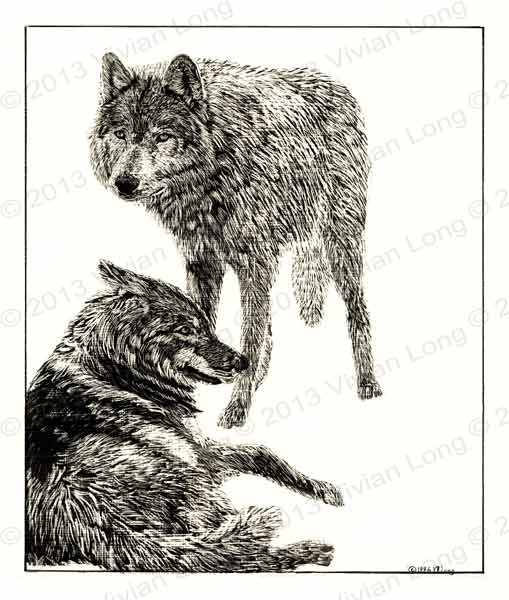 Image of painting entitled: Wolf